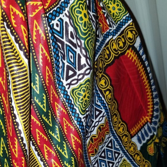 Grass-Fields African Print Maxi Skirt with Pockets Size 4XL - Picture 3 of 5